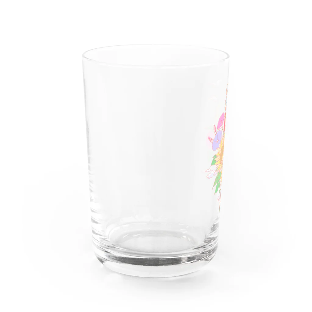 Aya Tagawaの八月のお花盛り沢山 Water Glass :left