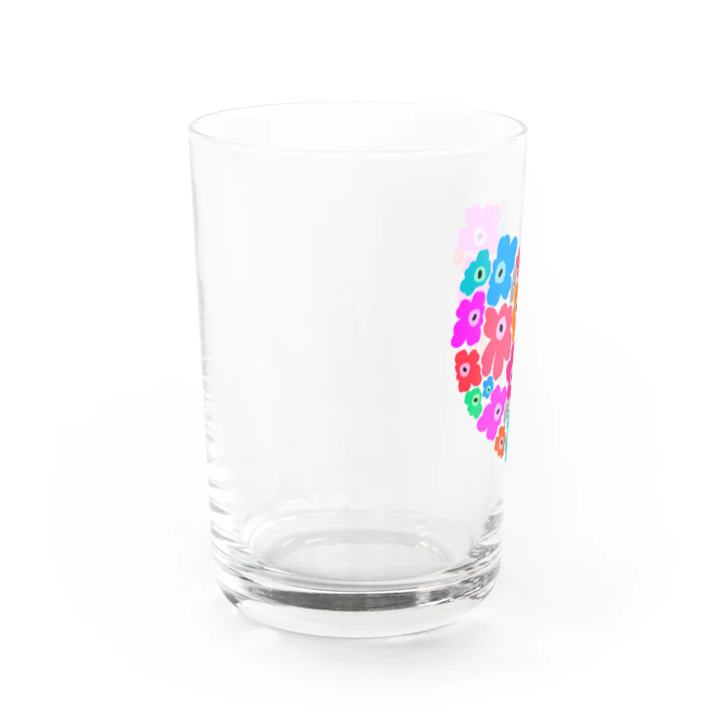 さがみ屋のColorflower heart Water Glass :left