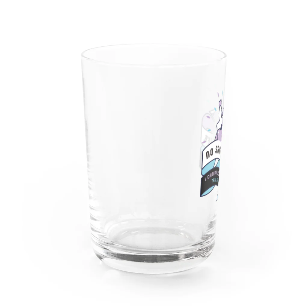 SANKAKU DESIGN STOREのNO SAKE NO LIFE。 レトロな紫×青 Water Glass :left