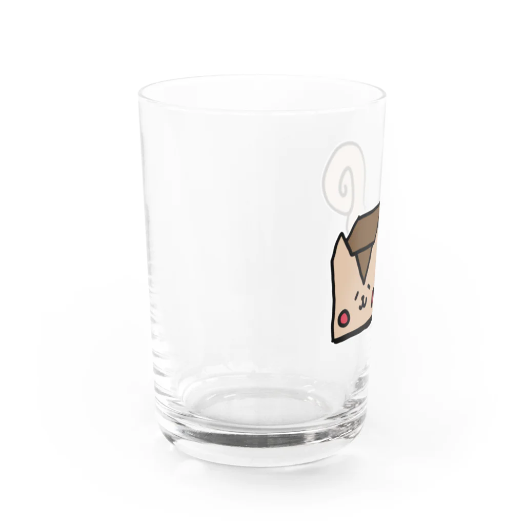 理須の四角いリス Water Glass :left
