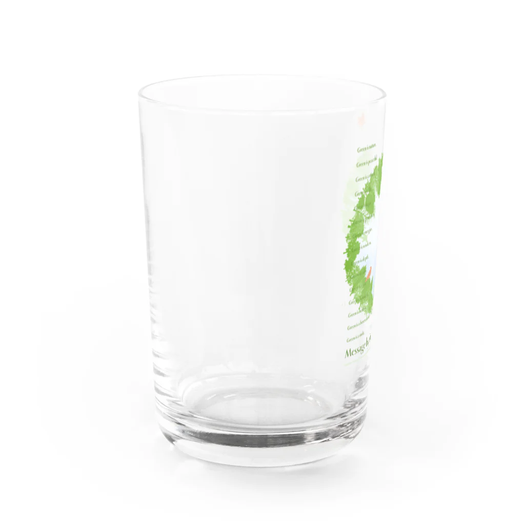 Gutchee ProjectsのGreen message_tsc01 Water Glass :left