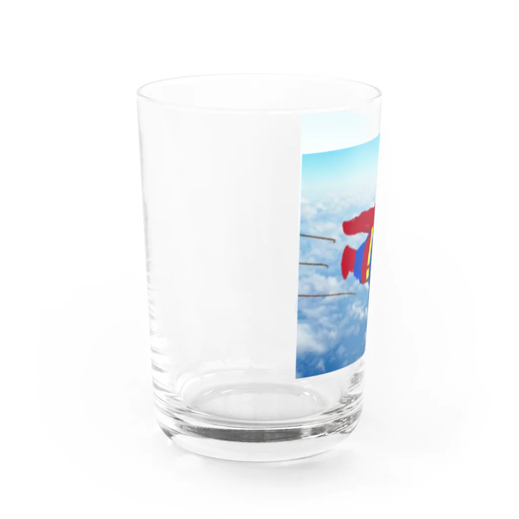 kanako-mikanの空飛ぶチョビーマン Water Glass :left