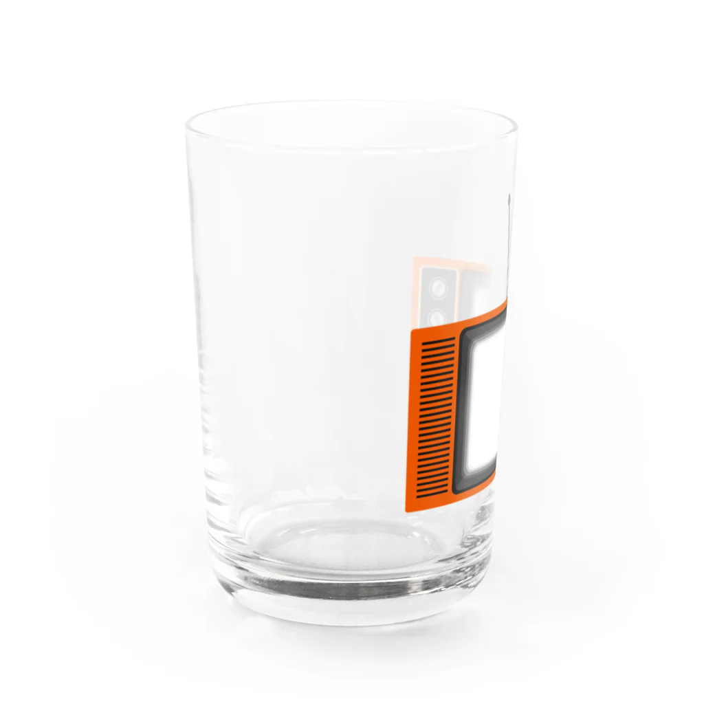 illust_designs_labのレトロな昭和の可愛いテレビのイラスト 画面オン Water Glass :left