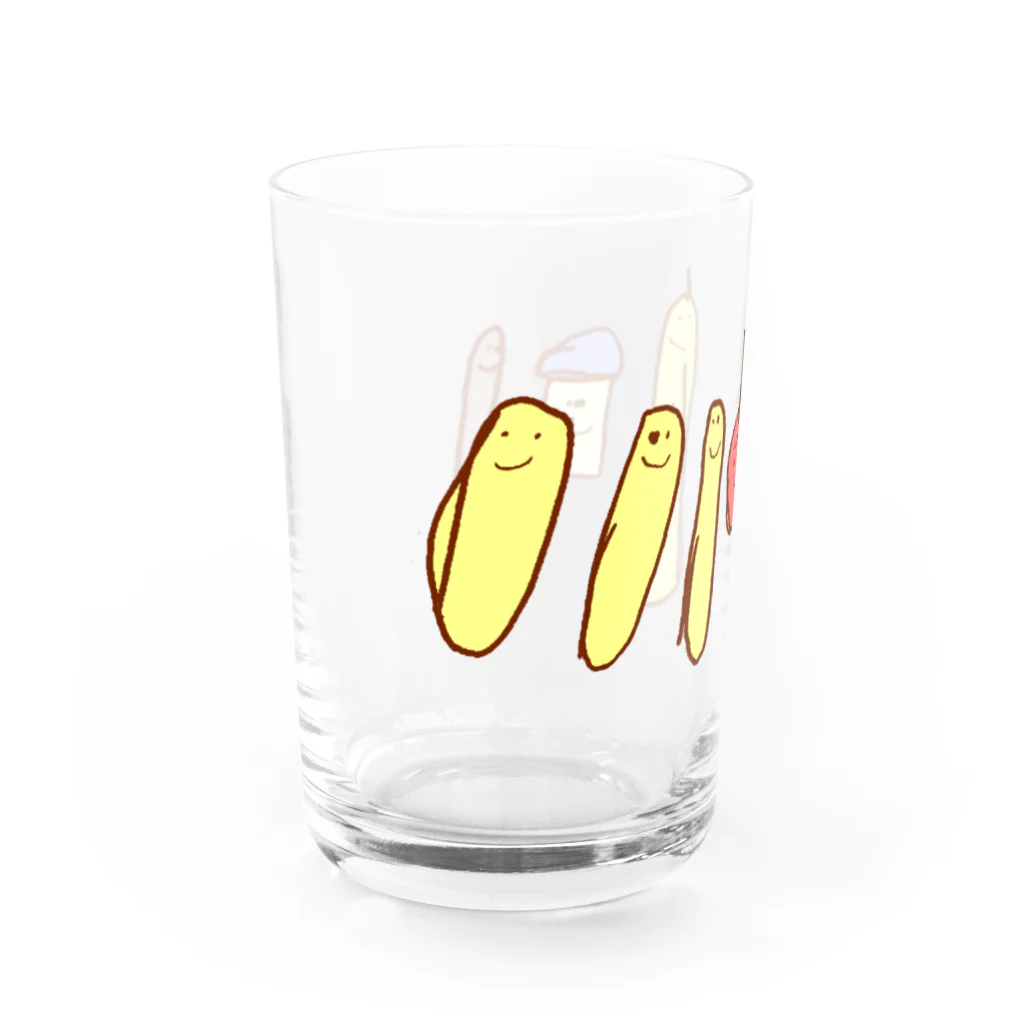 wMoonのリンゴ と バナナ Water Glass :left