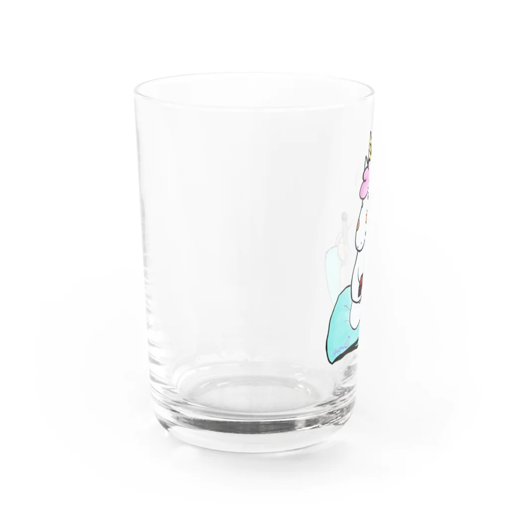 天使のやすらぎのほろ酔いこんこん Water Glass :left