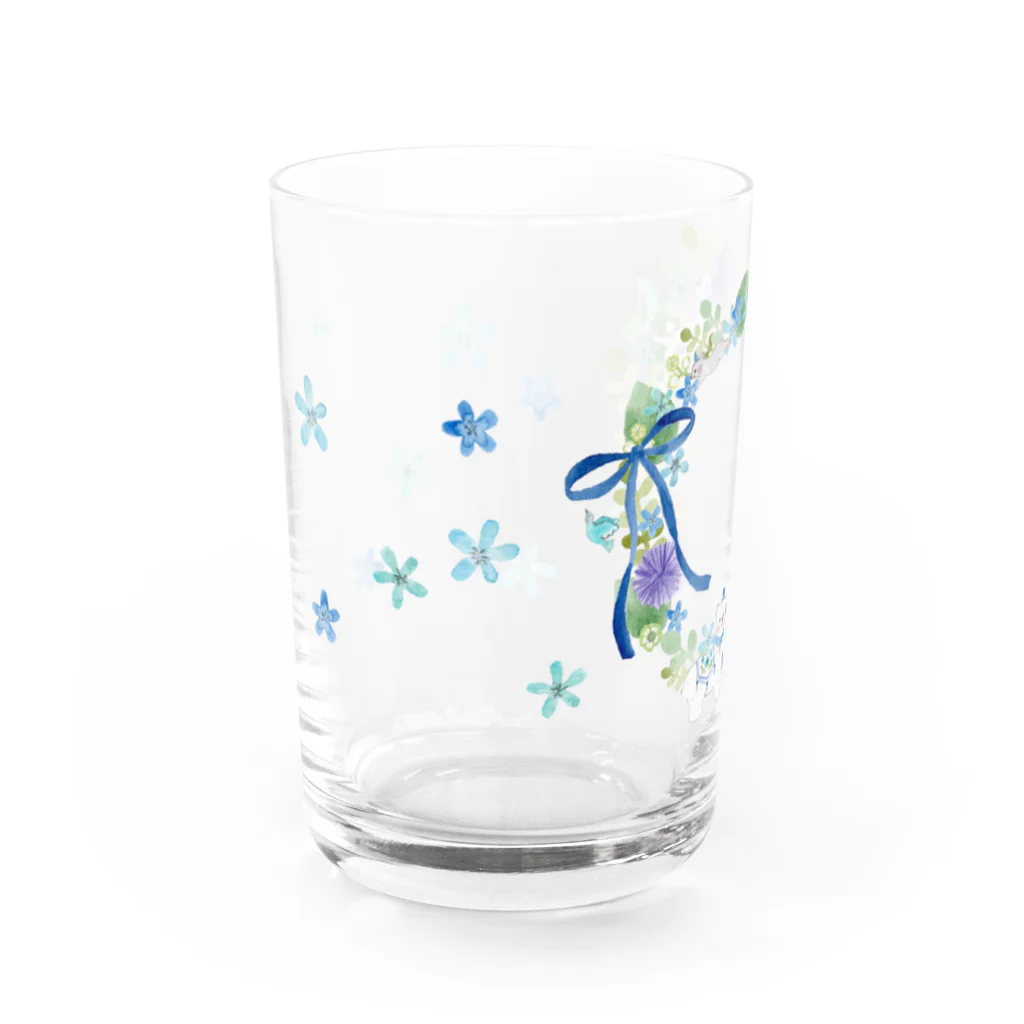 しまざきあんみのブルーフラワーリース Water Glass :left