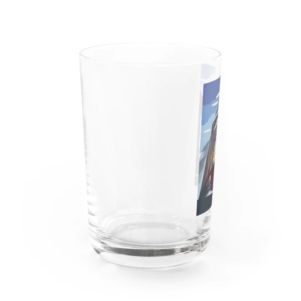 アクセルスタイルの鉄道　Tシャツ Water Glass :left