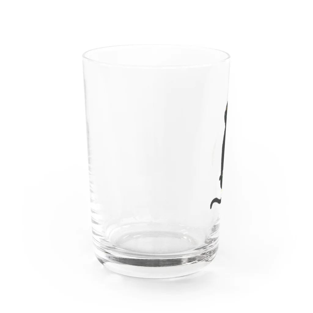 Little fingerの花と黒猫 Water Glass :left