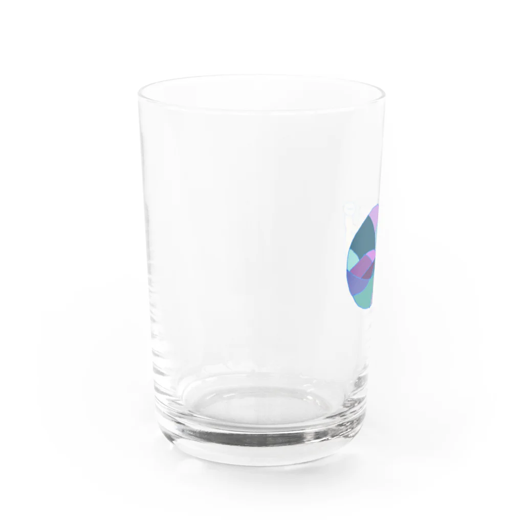 muroちのあじさい色のねむいかたつむり Water Glass :left