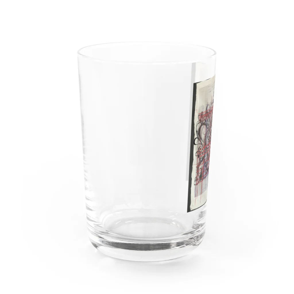 松岡陽子の切り絵 No.1 Water Glass :left
