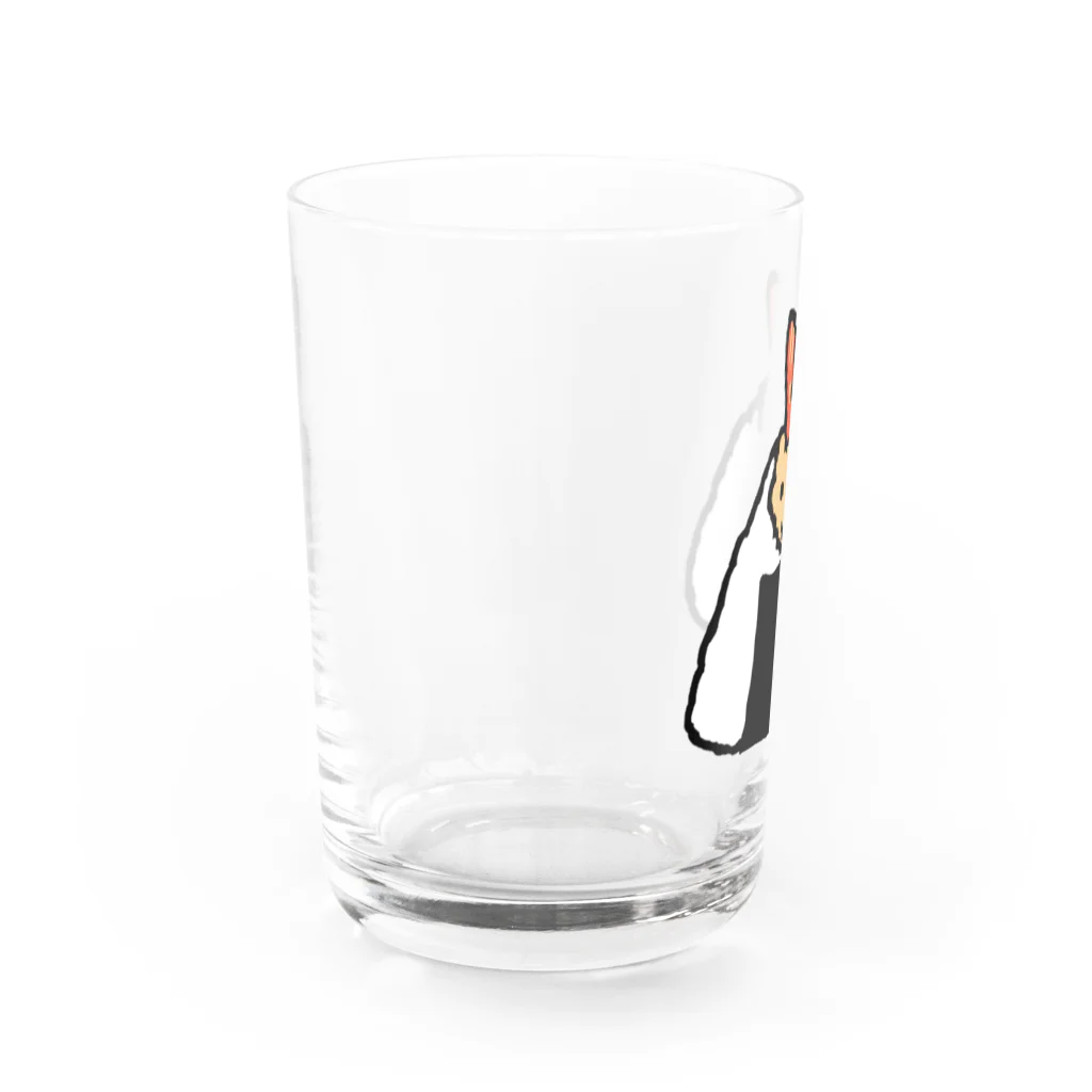 segasworksの笑顔のおむすび（天むす） Water Glass :left