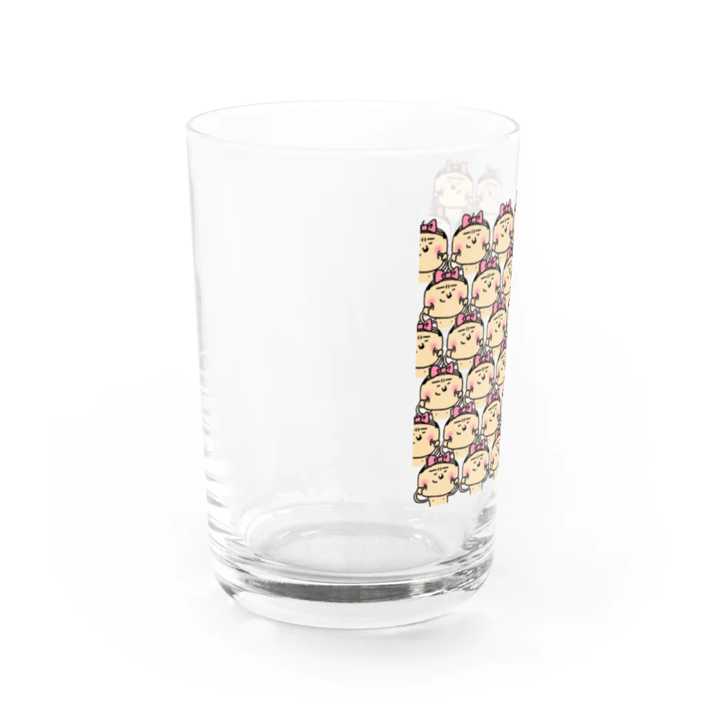 おやじとはんこと雑貨屋matahariのリボンおやじワラワラ Water Glass :left