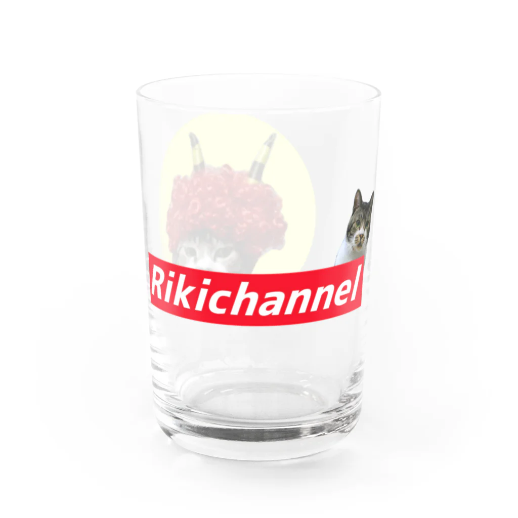 RIKICHANNEL OFFICIAL SHOPの赤鬼×ボックスロゴ Water Glass :left