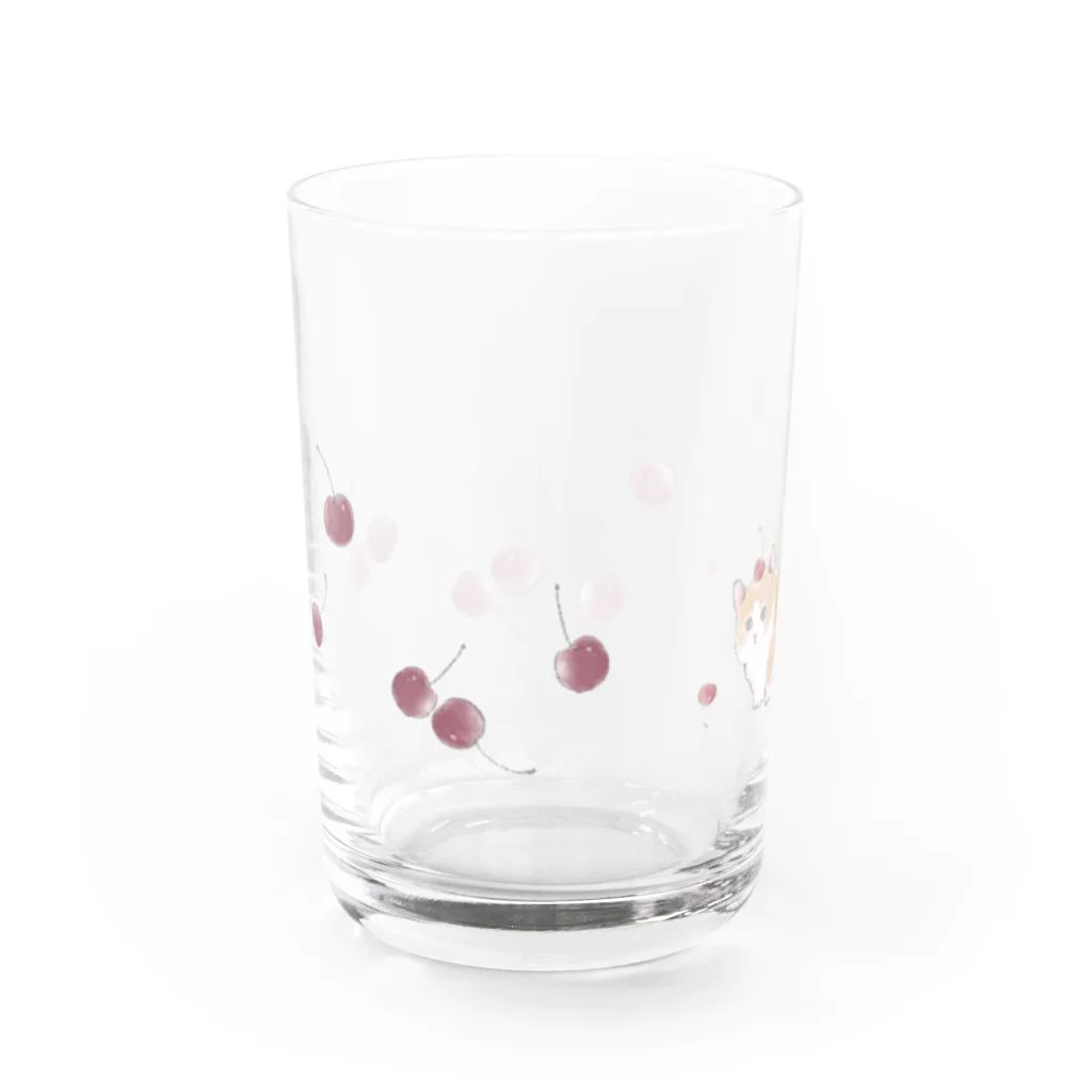 きまぐれこねこのさくらんぼとねこ Water Glass :left