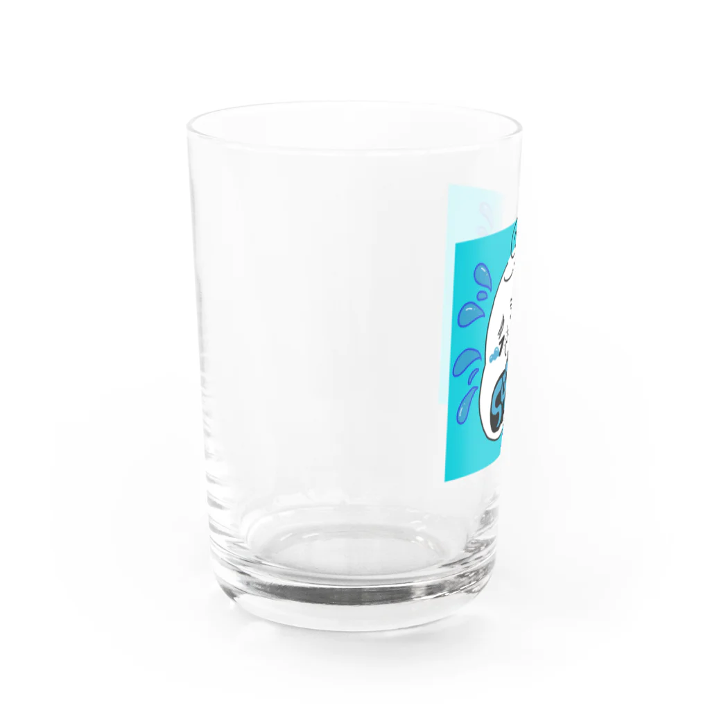 白子のアメリカの少年（悲） Water Glass :left