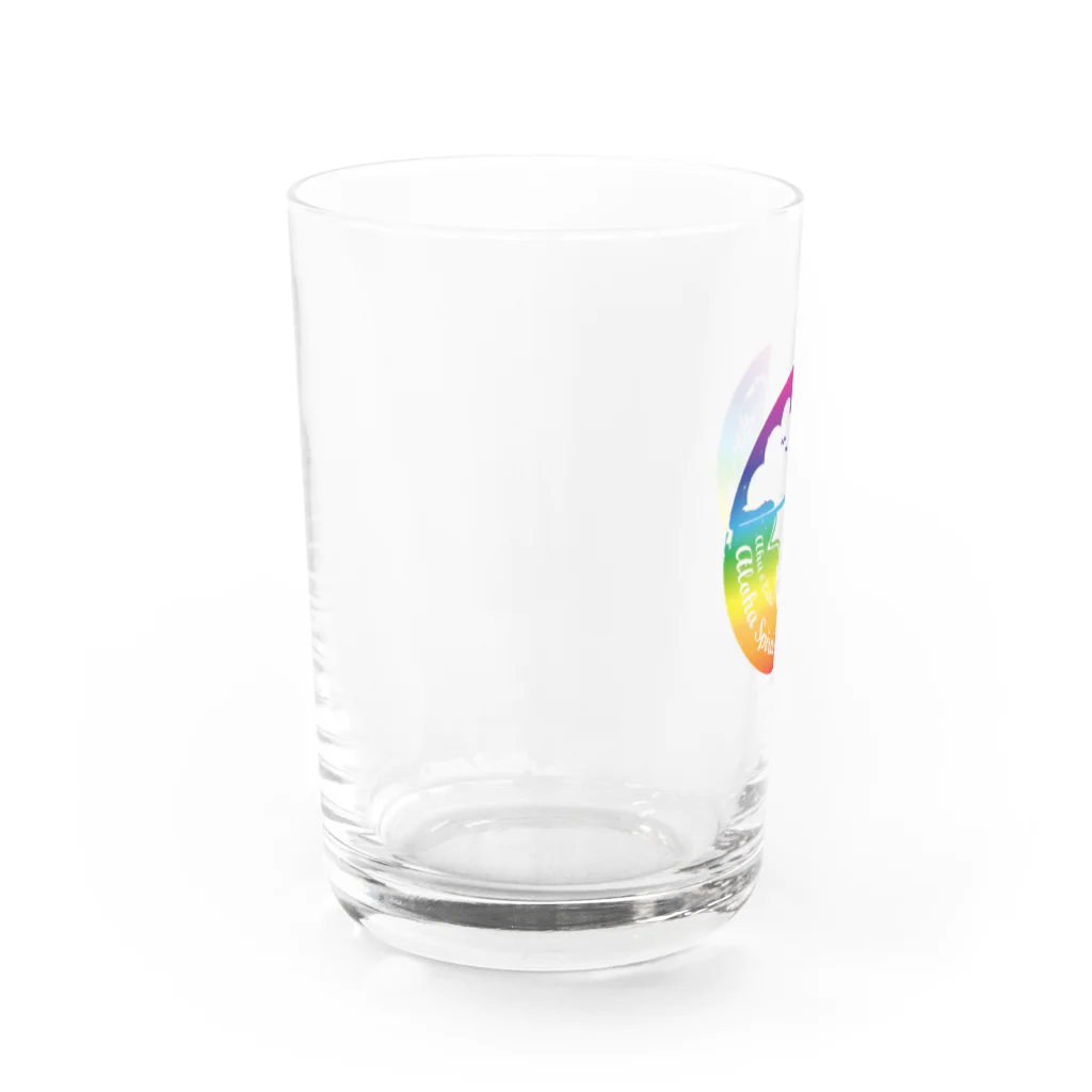 水色プリントのハワイ大好き！カネオヘのラカ  Water Glass :left