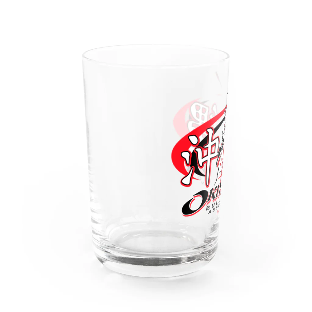 RisingSunRodeoの沖縄ブルライディング協会 (OBRA) グラス左面