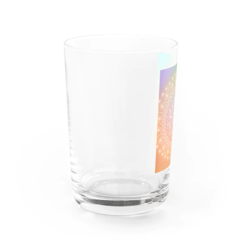 ふわり＊曼荼羅アートのsun Water Glass :left