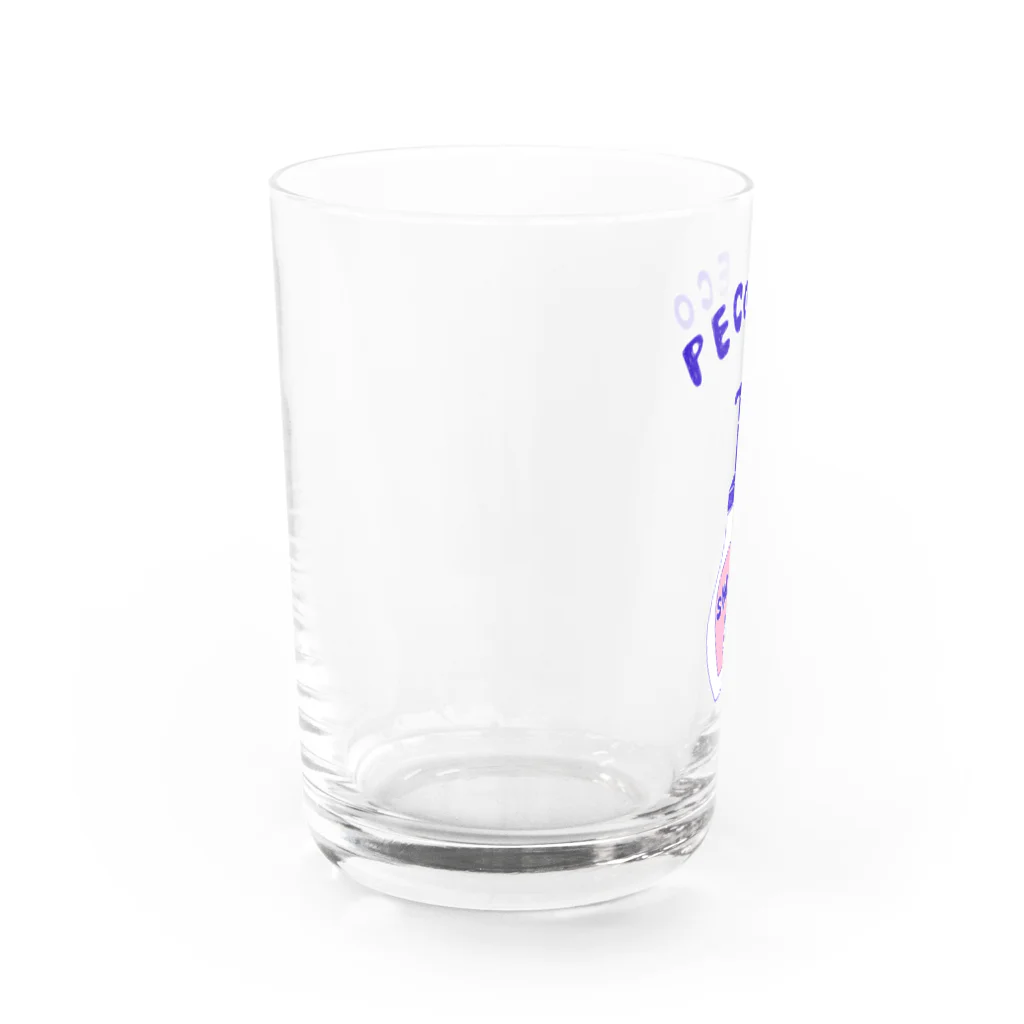 NIKORASU GOのユーモアデザイン「ぺこぺこ」 Water Glass :left