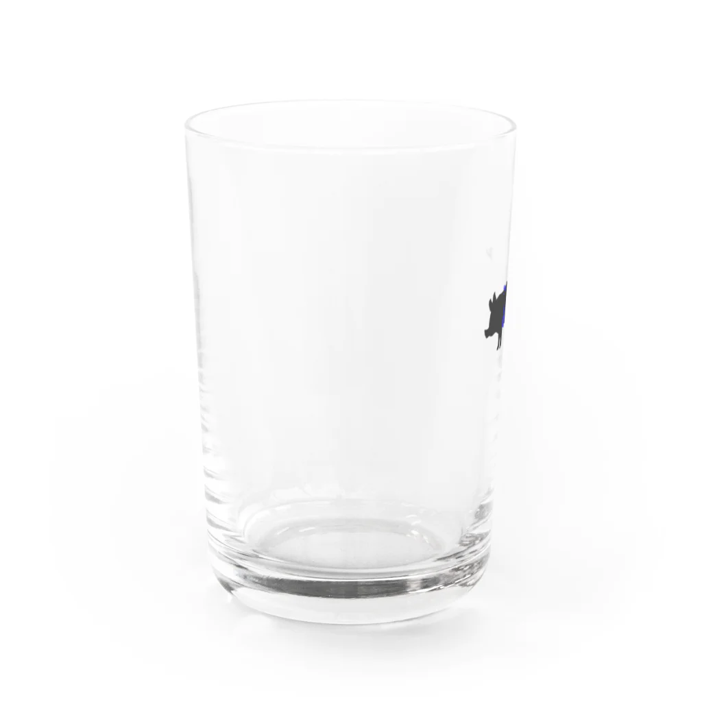 ピッグまんの夏の季節ですね。ビキニ×ブタ Water Glass :left