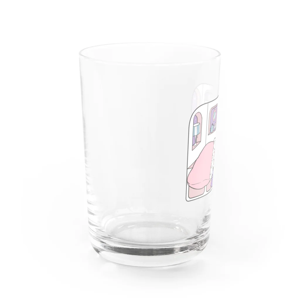 もぷ＠もぷうさLINEスタンプ発売中！のおやすみもぷうさ Water Glass :left