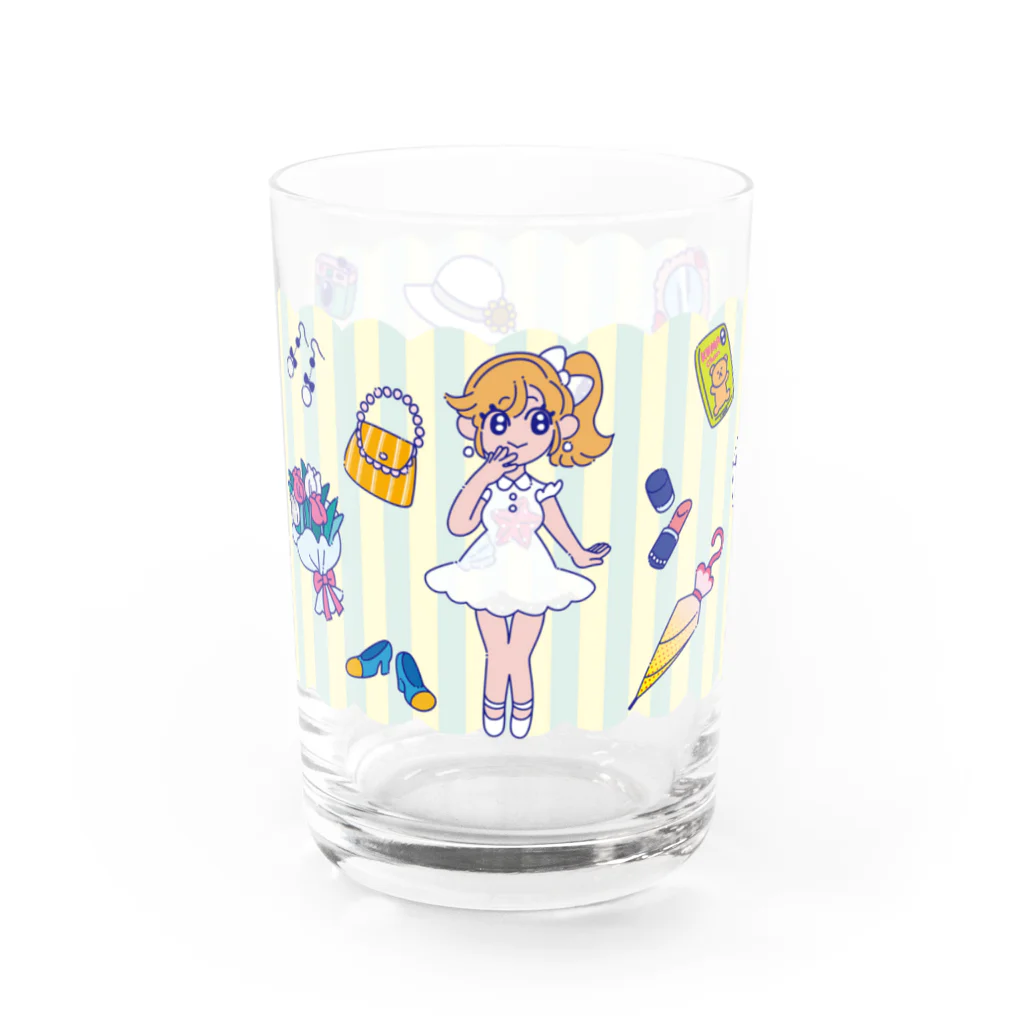 デザイン事務所ぱんやちゃの今日は何色のワンピース？ Water Glass :left