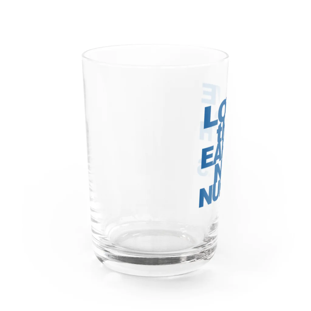 Two Doors Store  (feat.TeamLINKS）のグラス LOVE the EARTH NO NUKES Water Glass :left
