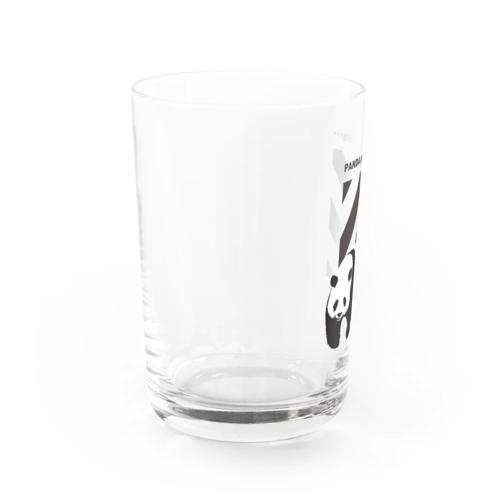 PANDA panda LIFE***の飛び出すパンダ　ストライプ Water Glass :left