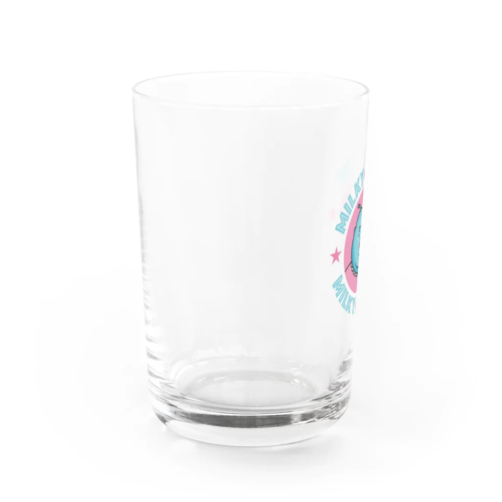 ミルキー☆ブルーSHOPのVtuber ミルキーブルー公式デザイン Water Glass :left