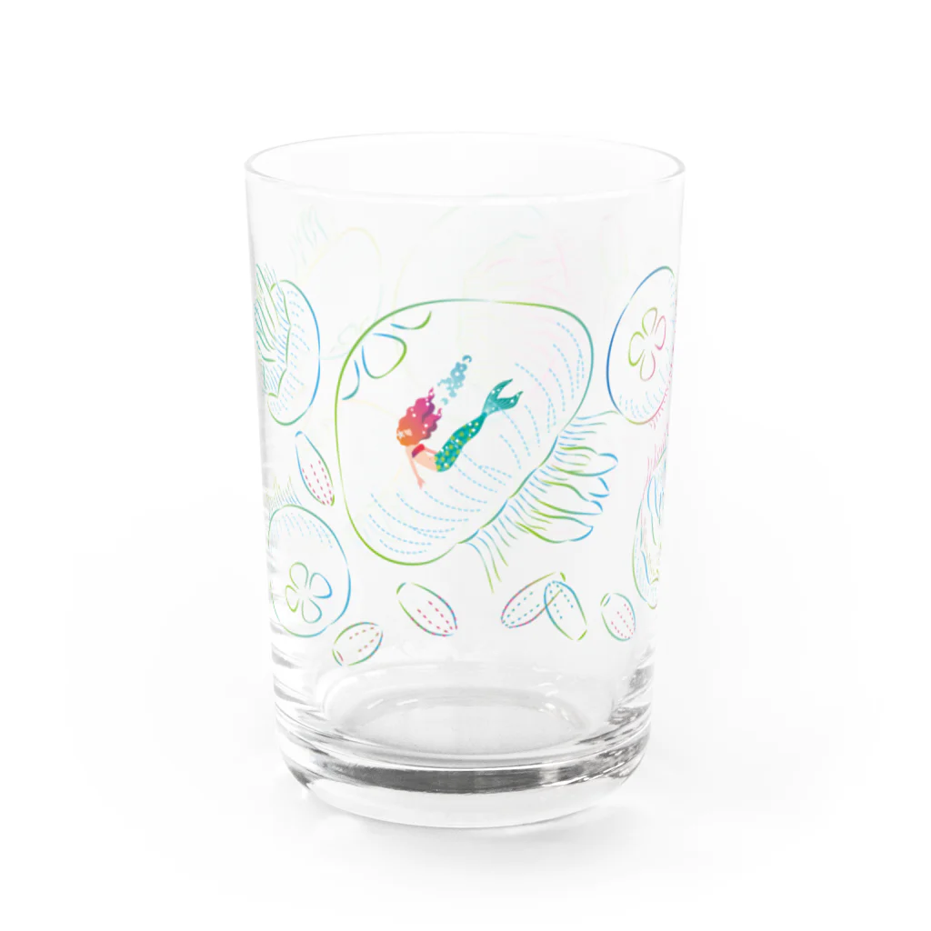 フルフル農園のクラゲとマーメイド Water Glass :left