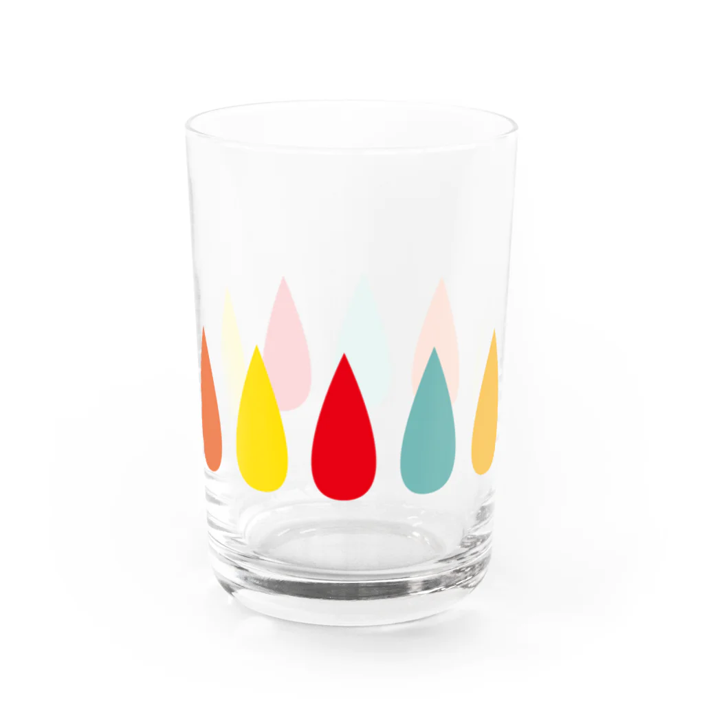 あずきいろのしずくのグラス レトロポップ Water Glass :left