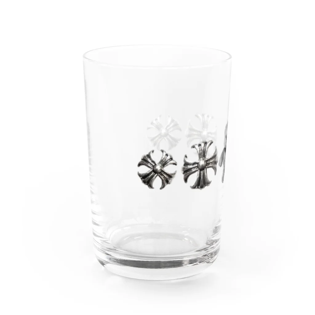 💜Salon de Lucia💜のGreek Crosses Teddy - monochrome Water Glass :left