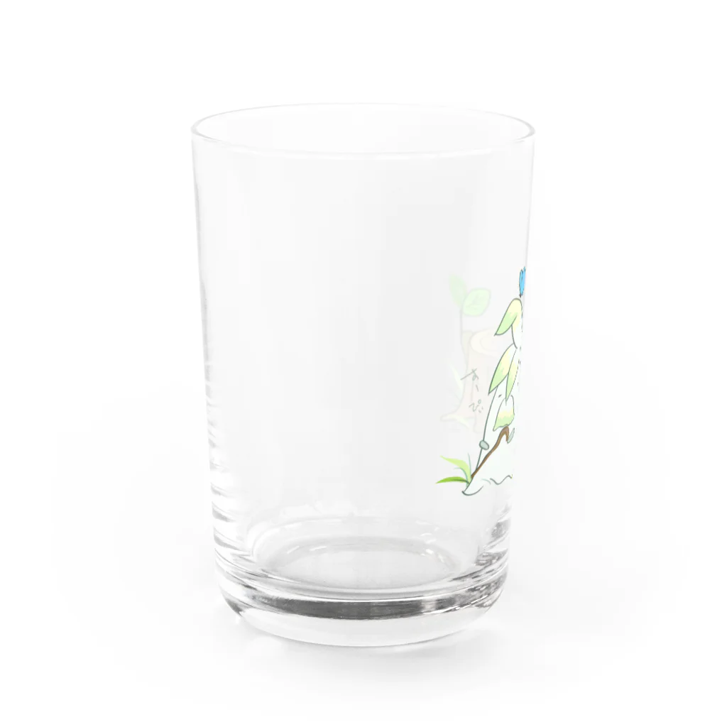 まいにち大変だけどほのぼのって大事の長老のお昼寝 Water Glass :left