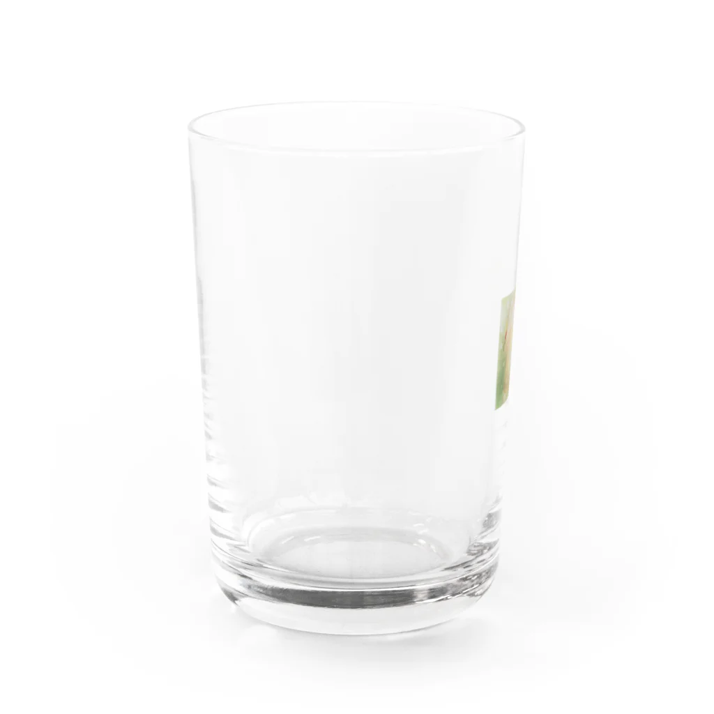 虹色の華の富士山と祈り Water Glass :left