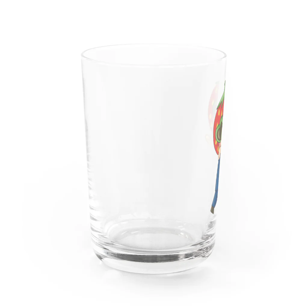 とちおとめ町田™️のとちおとめくん、行ってらっしゃいver Water Glass :left