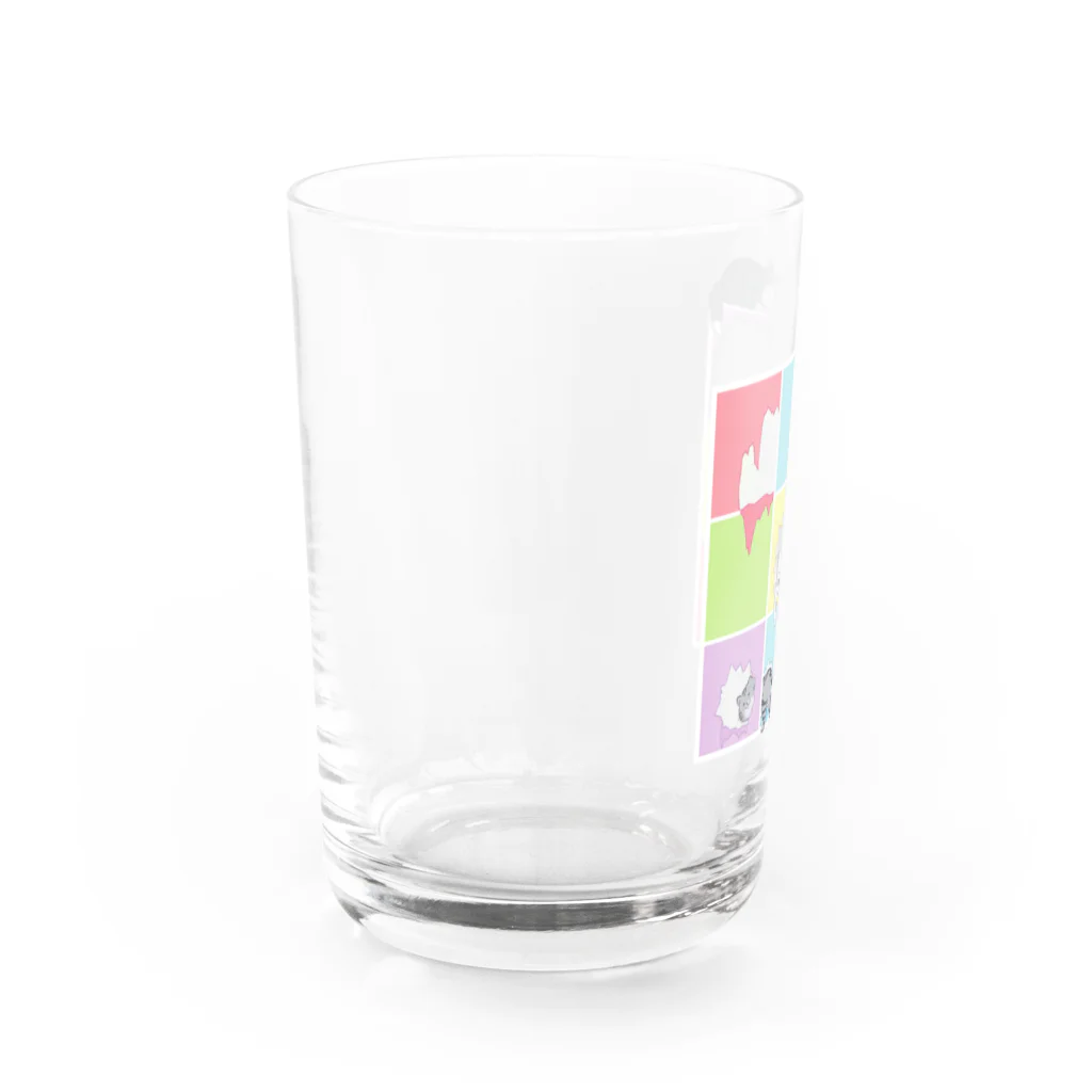 街角のお店の穴開けニャンコ Water Glass :left