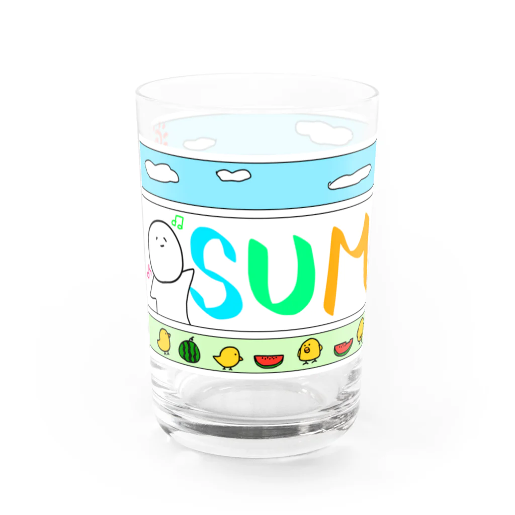 ゆるかわ りずむくんのりずむくん Summer！ Water Glass :left