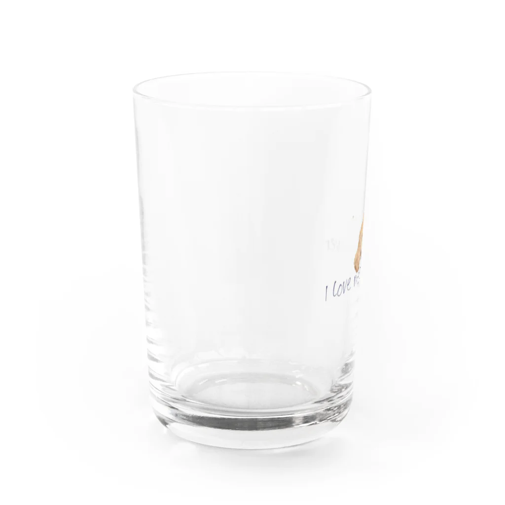 愛犬のモコさんのアイラブモコさん Water Glass :left