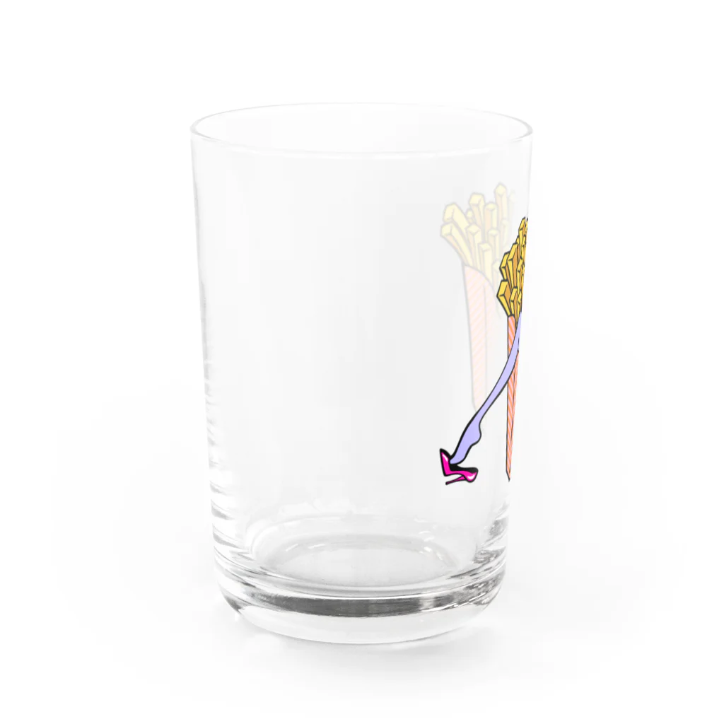 Mieko_Kawasakiの誘惑の🍟フライドポテト　 Water Glass :left