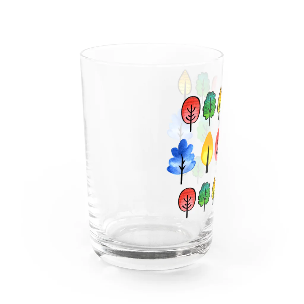水彩イラストグッズの北欧風水彩の木 Water Glass :left