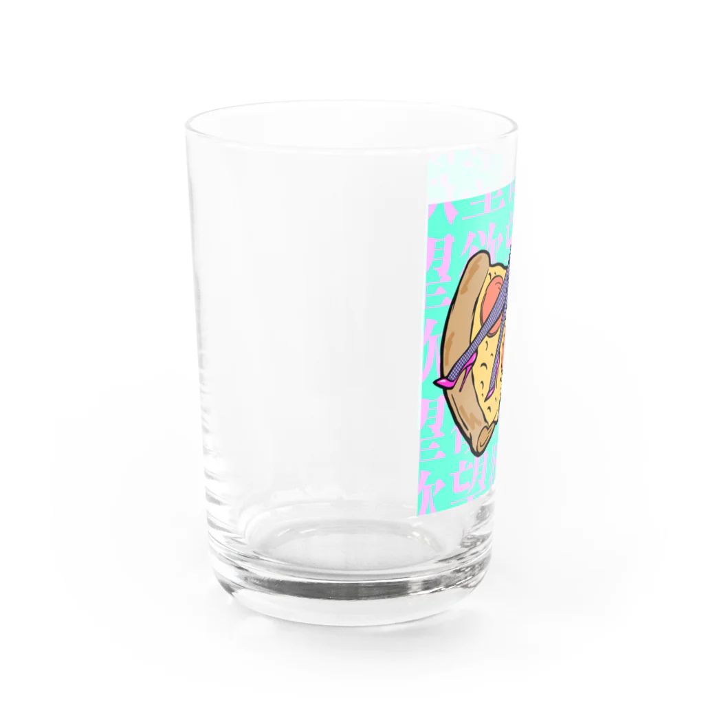 Mieko_Kawasakiの欲望のピザ🍕　GUILTY PLEASURE PIZZA HIGH HEEL Water Glass :left