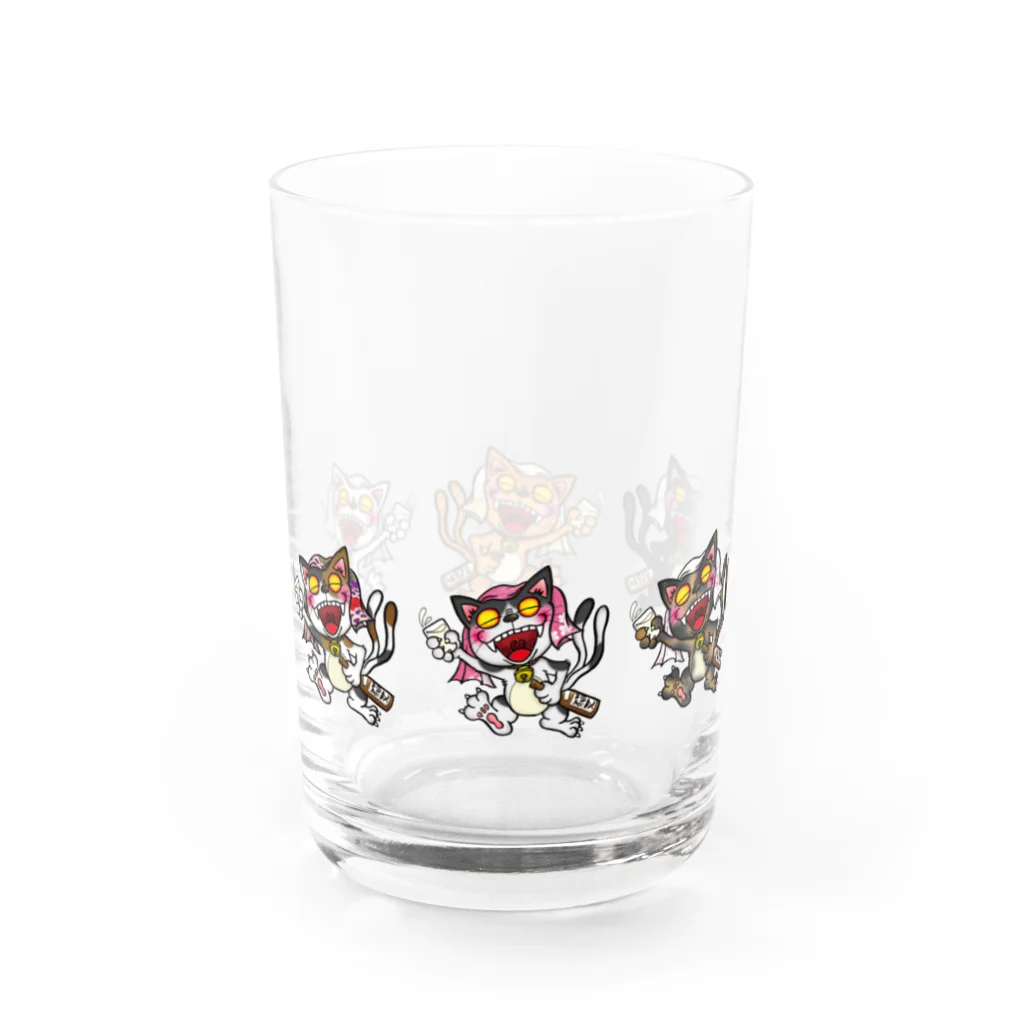 酔怪亭 ［酔っ払い妖怪］のカンパイ猫又 Water Glass :left