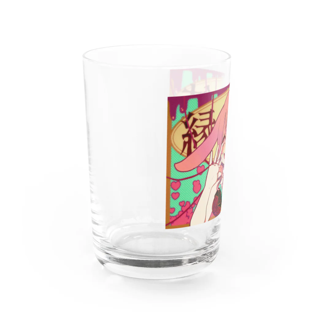 鳴虫山書房のゴリヤクシリーズ【エンムスビ】 Water Glass :left