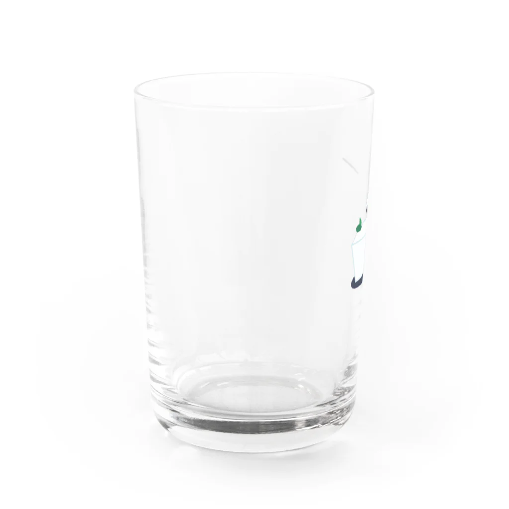 天ざるそばのヨーグルト（ゆっくりたいむ） Water Glass :left