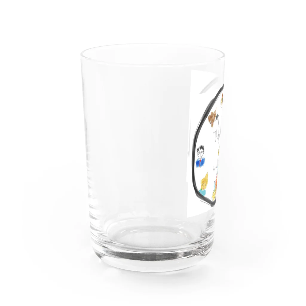 蛇ちゃんのmalatatexの時計 Water Glass :left