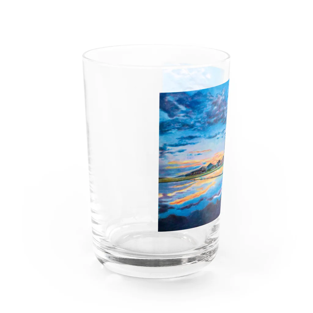 ゆるっとの台風の前のそら。 Water Glass :left