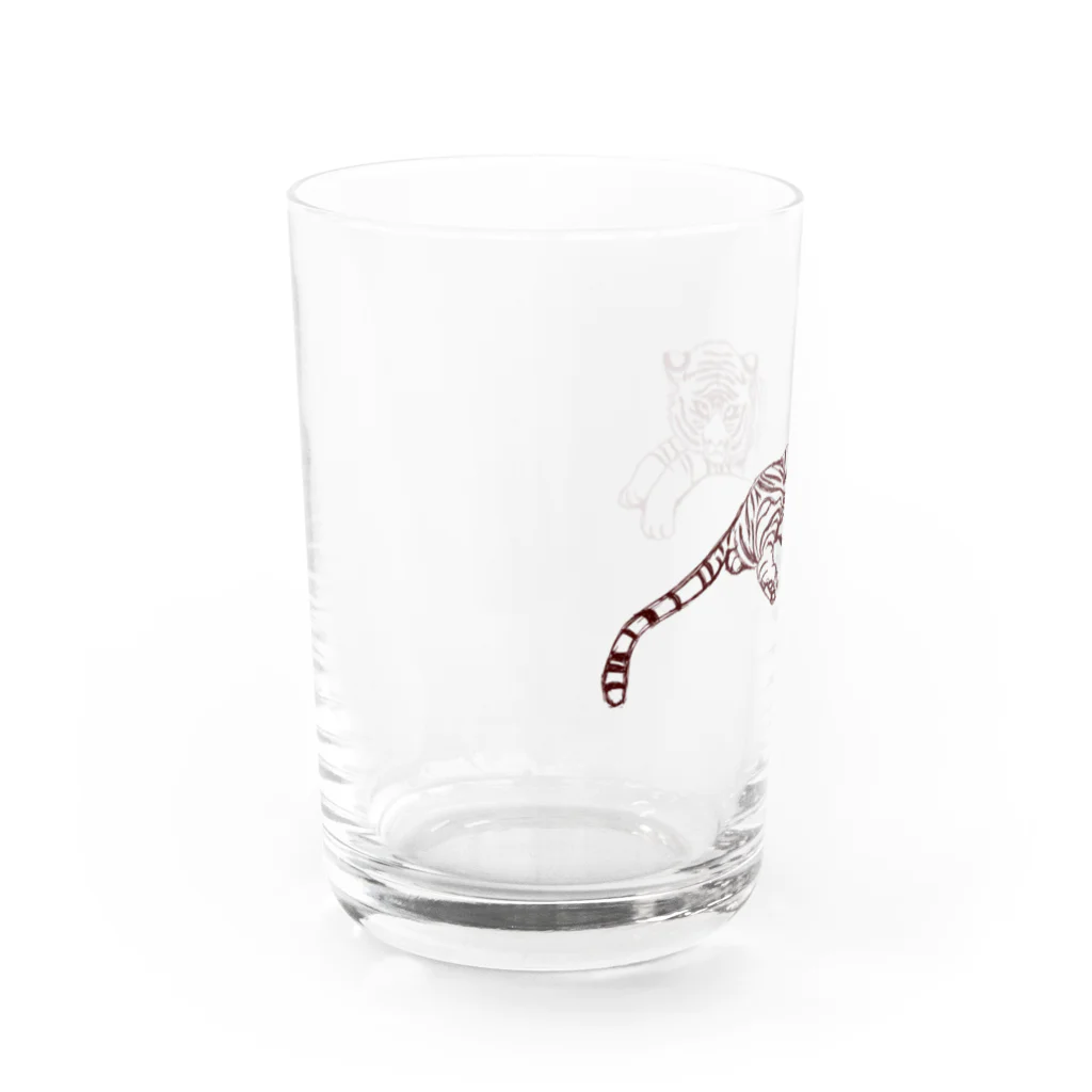 ミミちゃん倶楽部の鋭いタイガーくん Water Glass :left