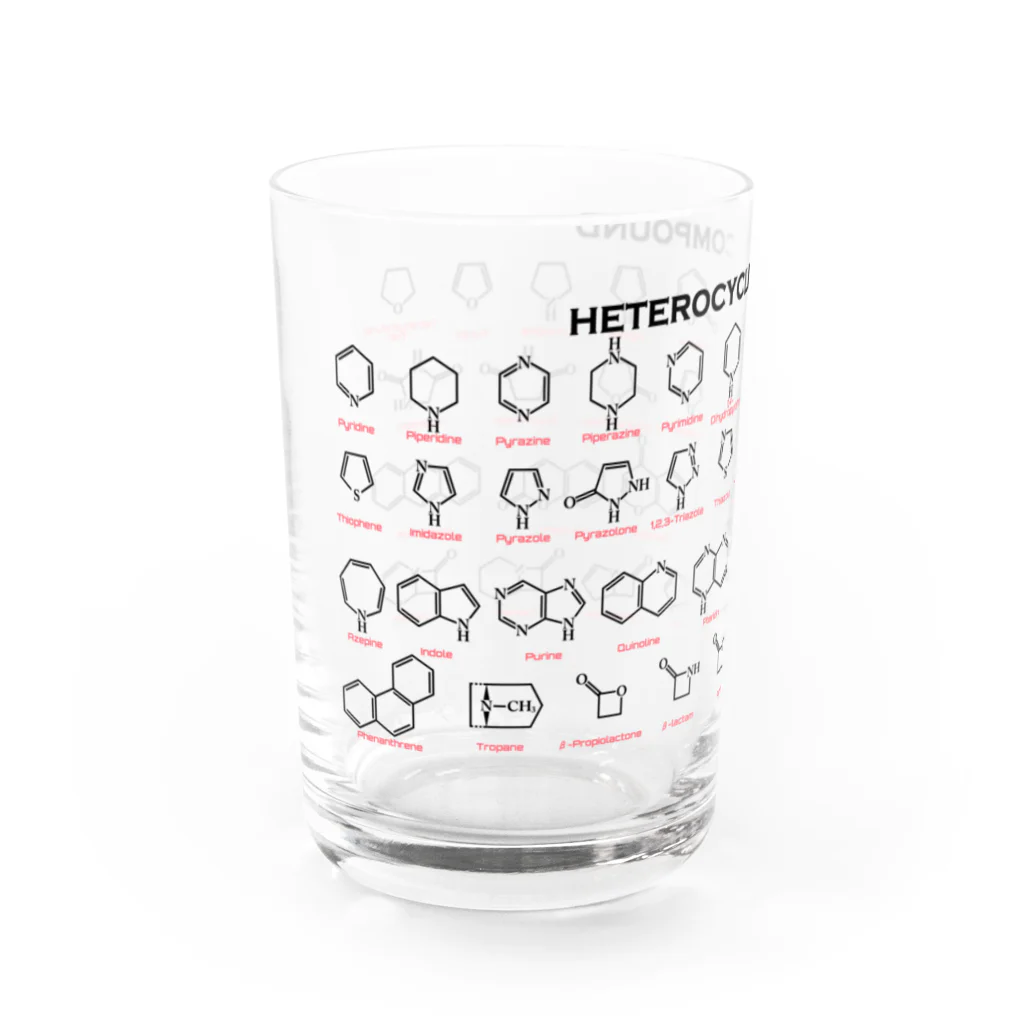 U Libraryの複素環＋英名(有機化学) Water Glass :left