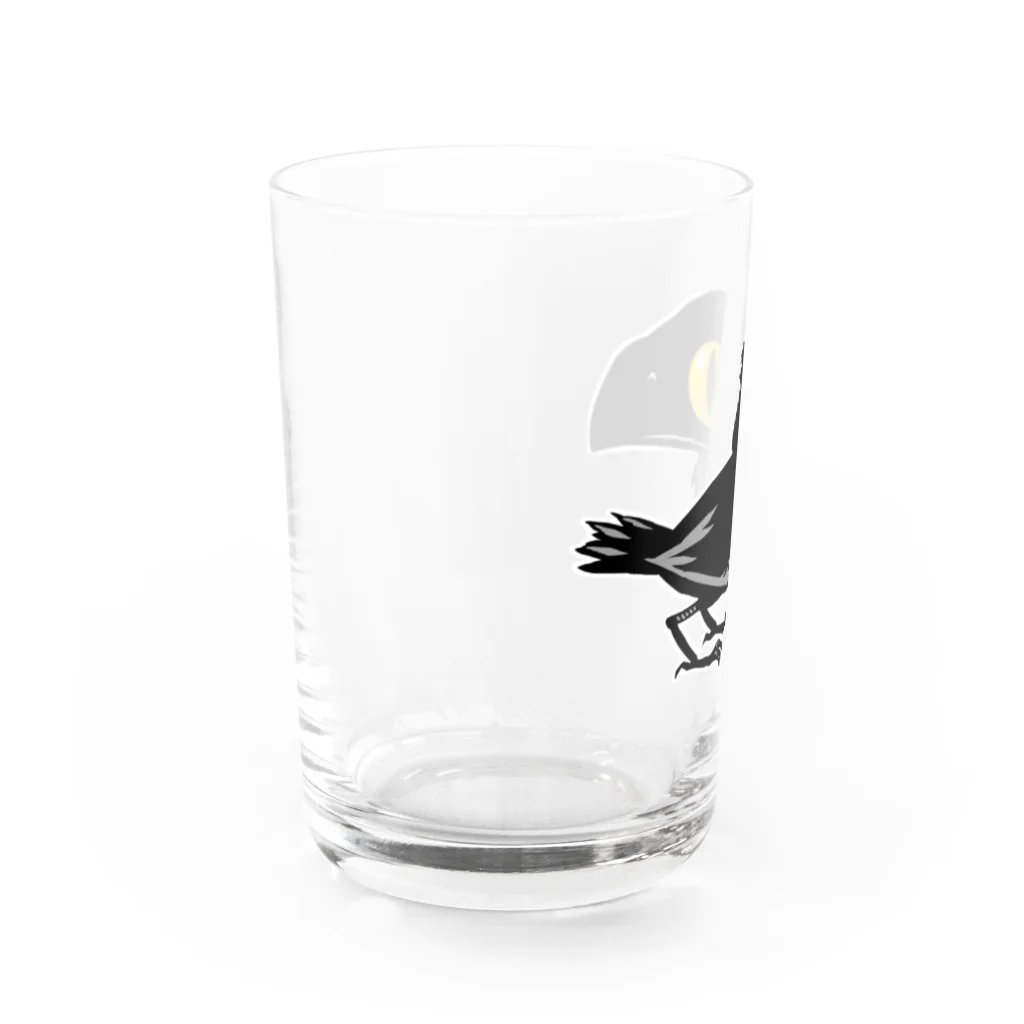 堀越ヨッシーのお店（SUZURI支店）の鴉(カラス) Water Glass :left