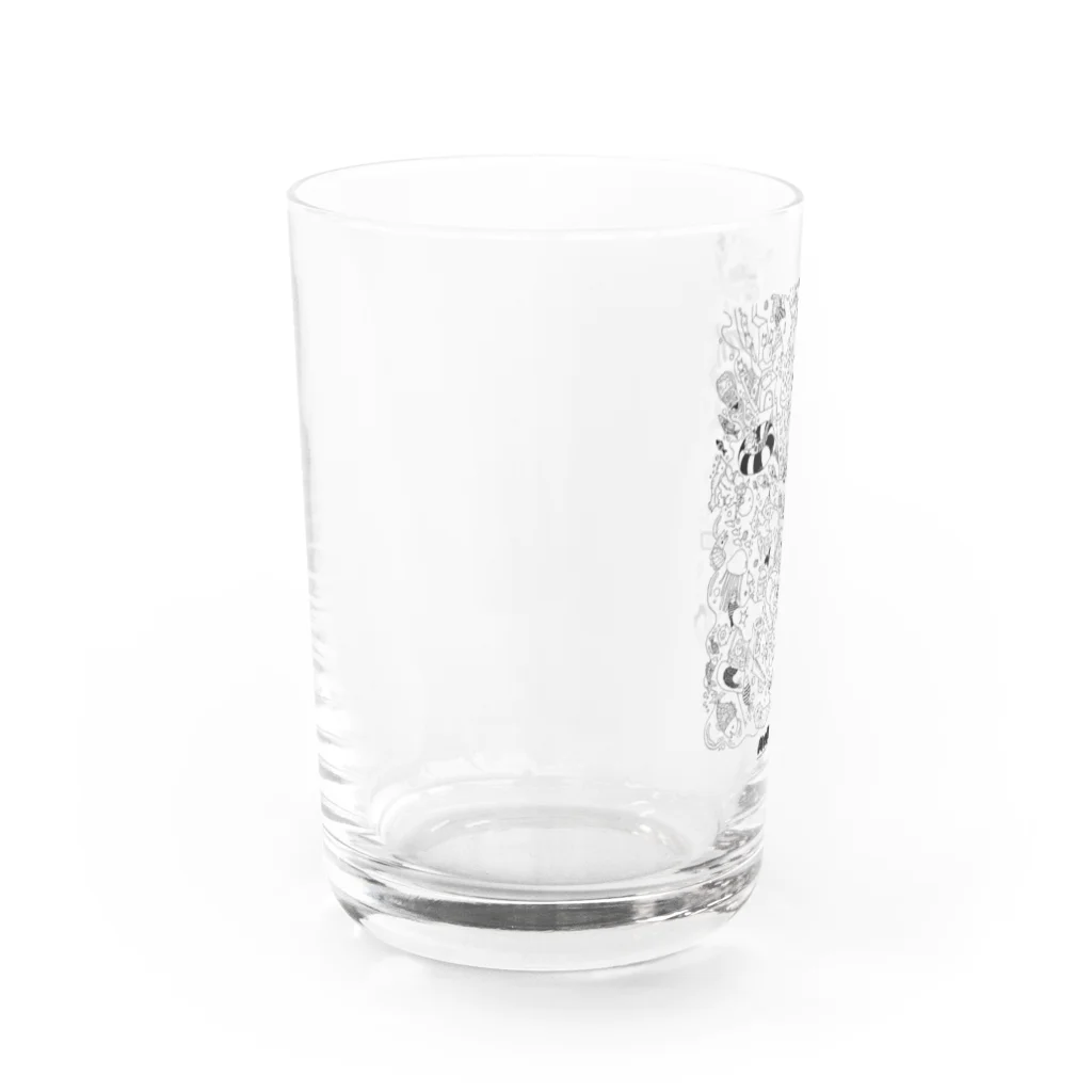 menemeneの AQUARIUM CIRCUS -black line- Water Glass :left